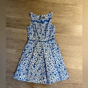Blue floral dress